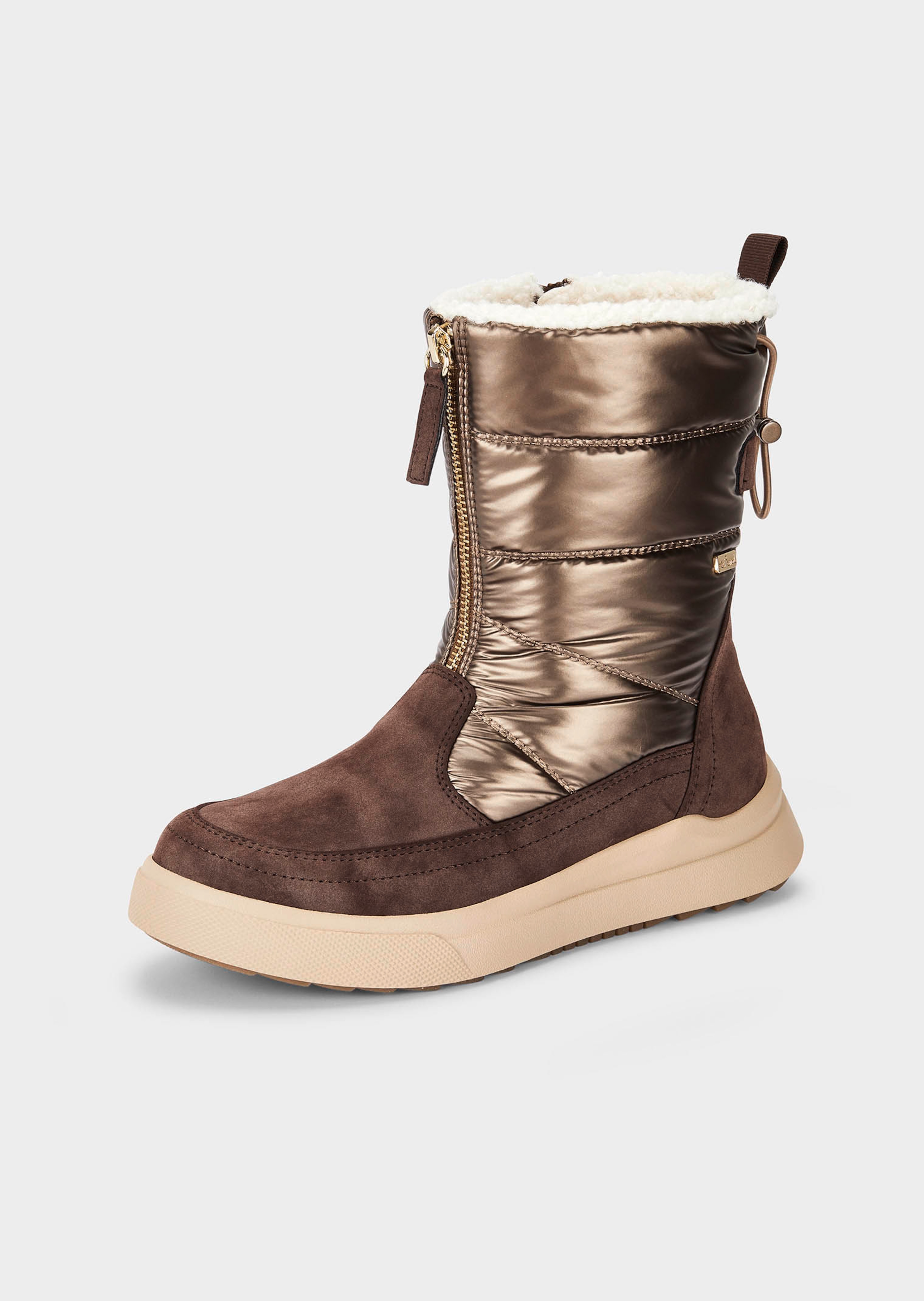 Halbstiefel in Metallic-Optik