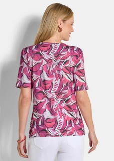 Jersey shirt met bladerprint thumbnail 3