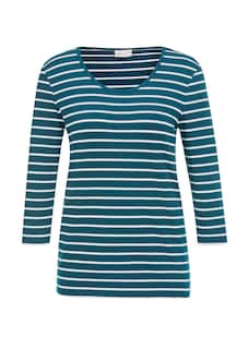 Ringelshirt mit hochwertigen, garngefärbten Ringeln – auch nach häufigem Waschen bleibt die Farbe lange schön. In formstabiler Baumwoll-Elasthan-Qualität. Länge ca. 66 cm in Gr. 46, ca. 62 cm in Gr. 23. thumbnail 6