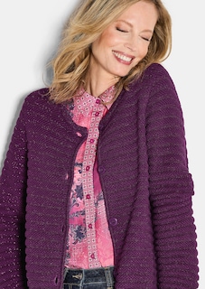 Veste en tricot en coton et fils Lurex thumbnail 4