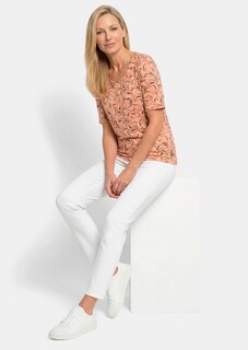 Shirt van viscose met een frisse all-over print thumbnail 4