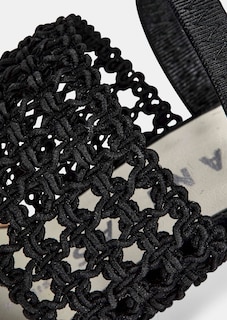 Slingpumps aus Leder mit Strickband thumbnail 3