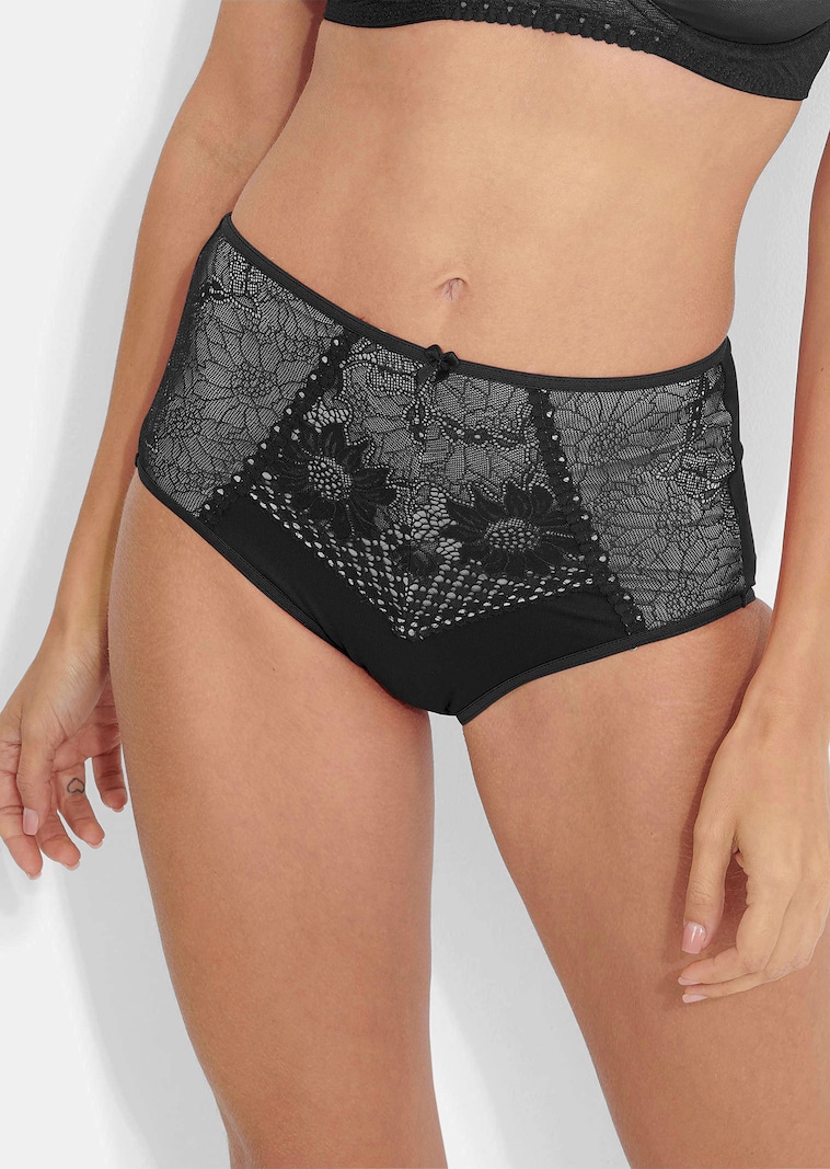 Maxislip mit Spitzendetails und Microfaser