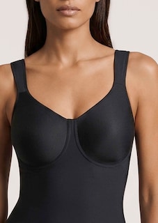 Shaping bodysuit with built-in non-wired bra thumbnail 4