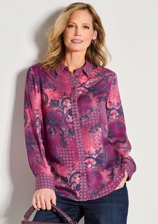 Overhemdblouse van viscose-satijn thumbnail 7