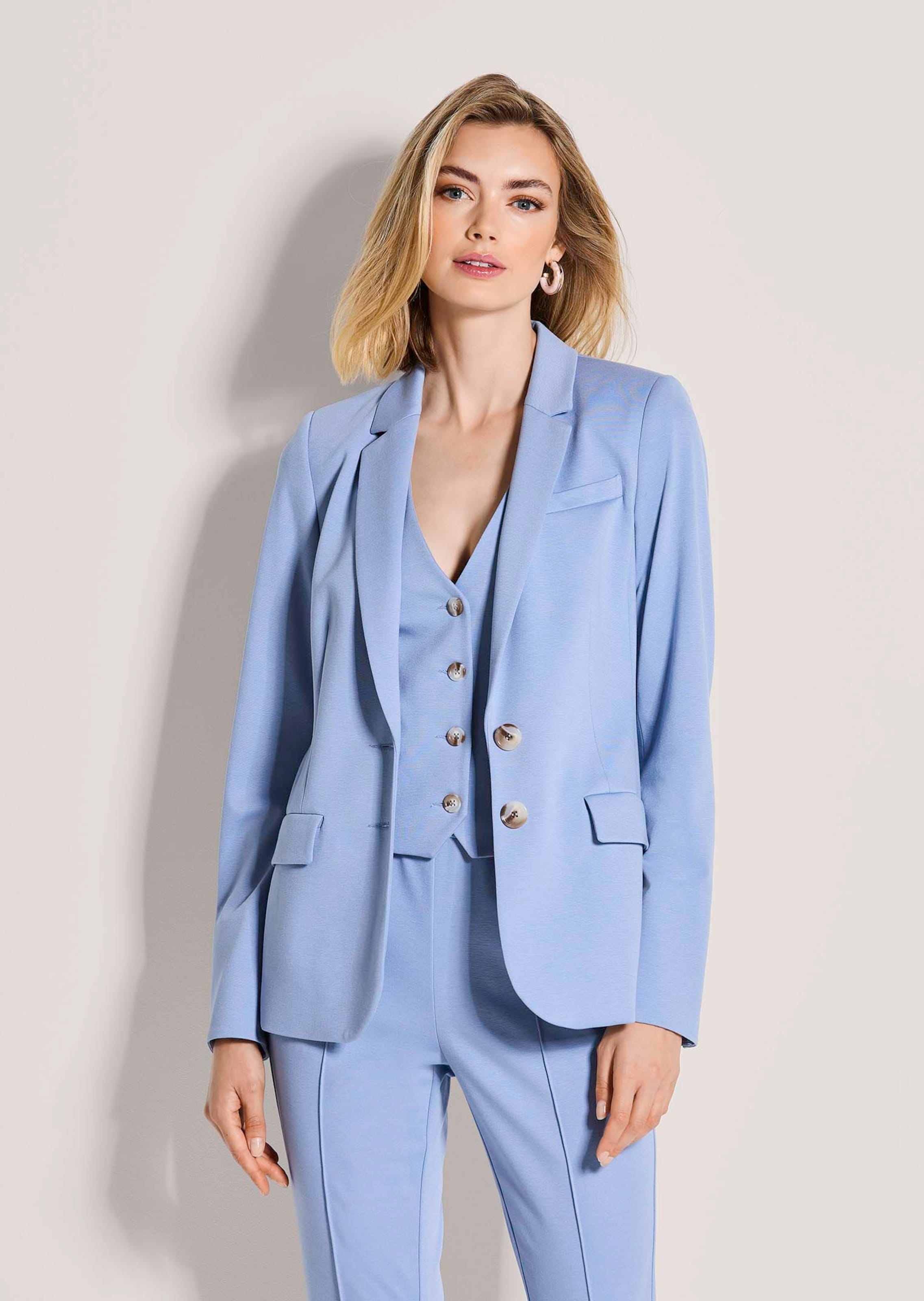 Long jersey blazer