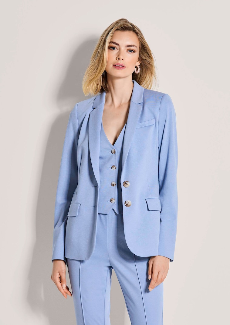 Long jersey blazer