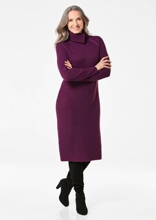 Robe en tricot avec col asymétrique thumbnail 2