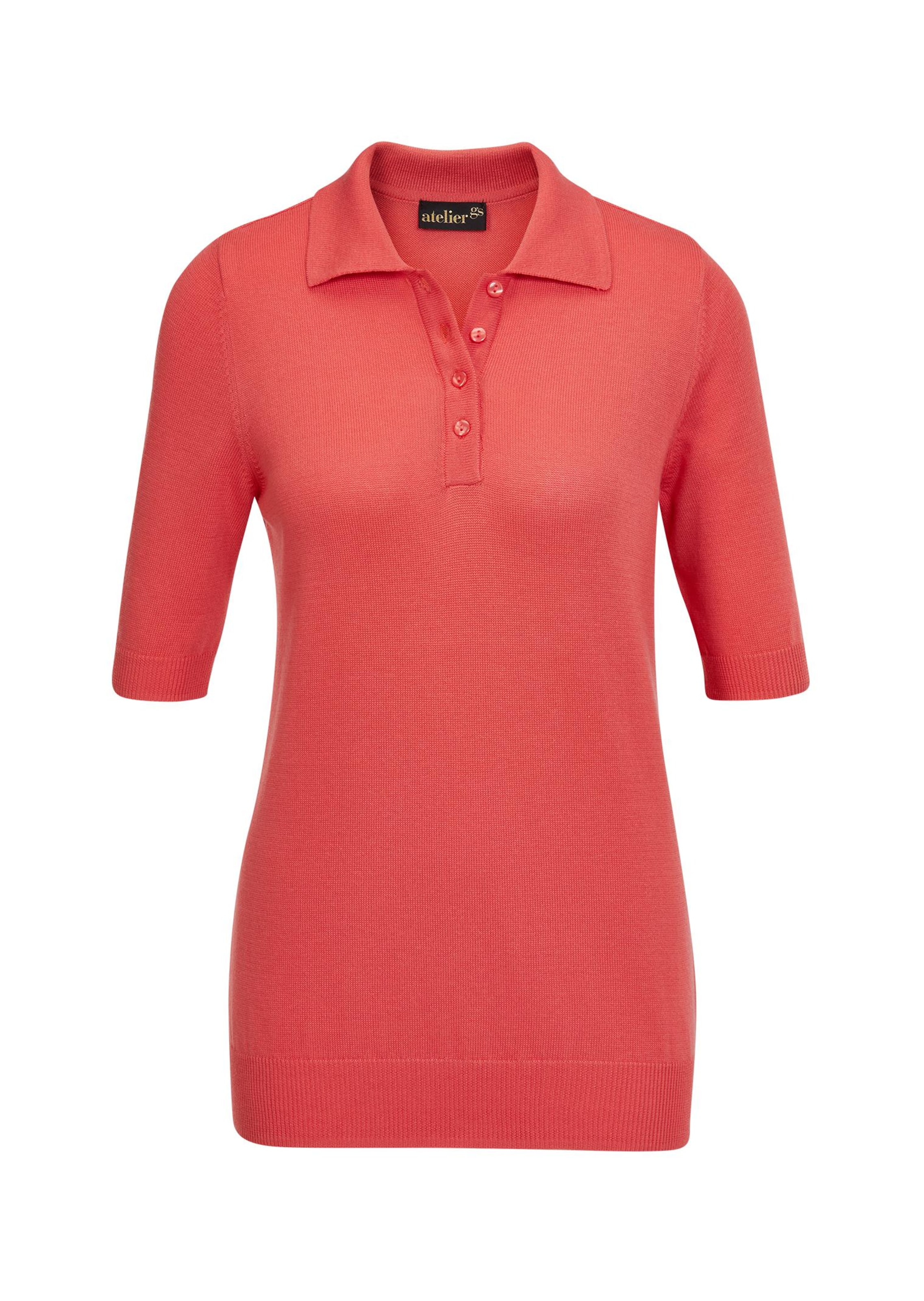 Tricot pullover met korte mouwen en mooie kraag