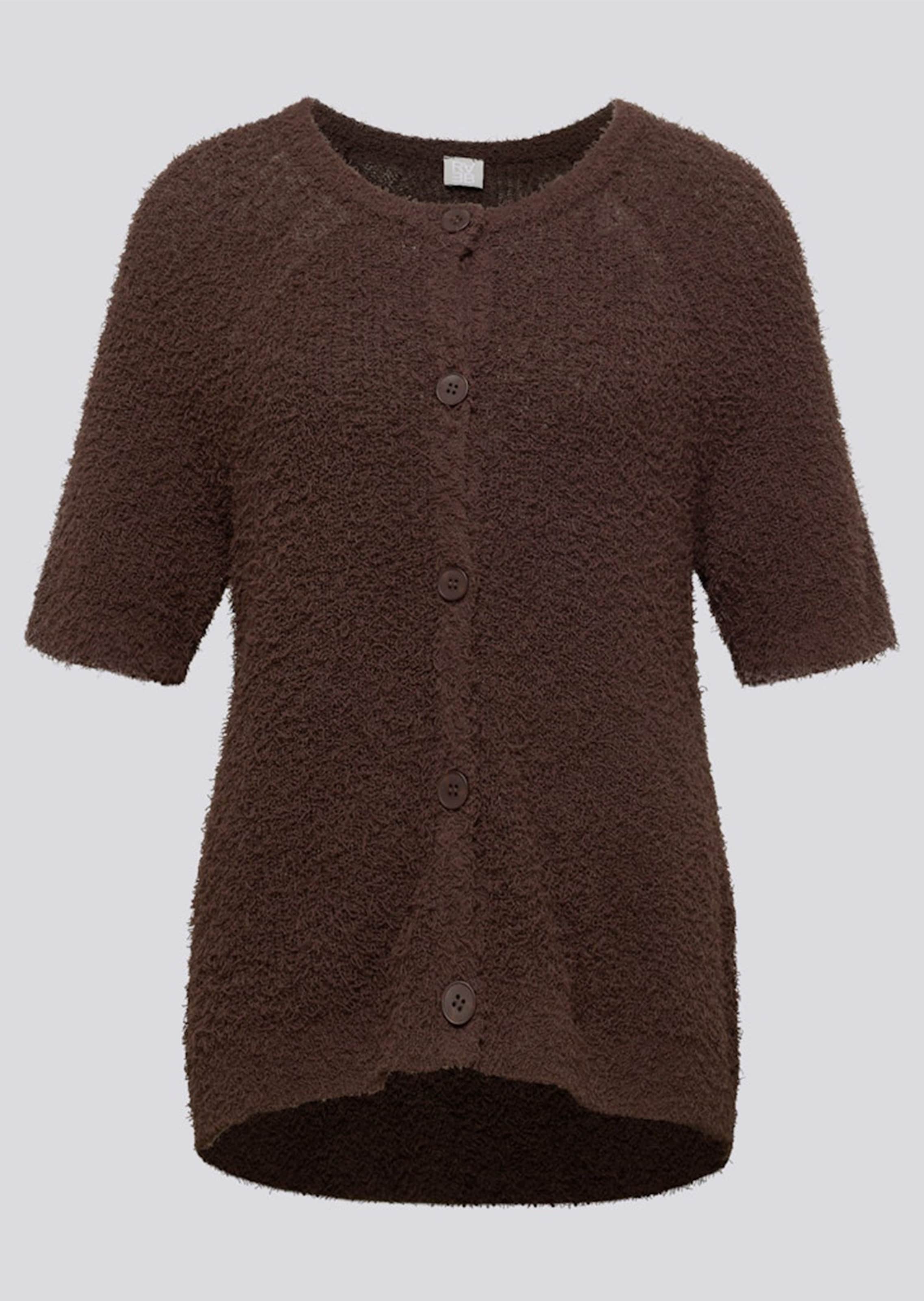 Tricot jasje van effectgaren met veel katoen
