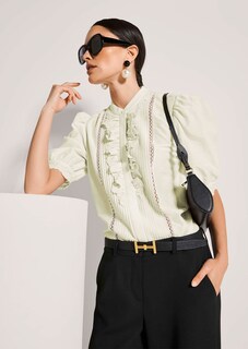 Romantische Rüschenbluse mit Stickerei thumbnail 5