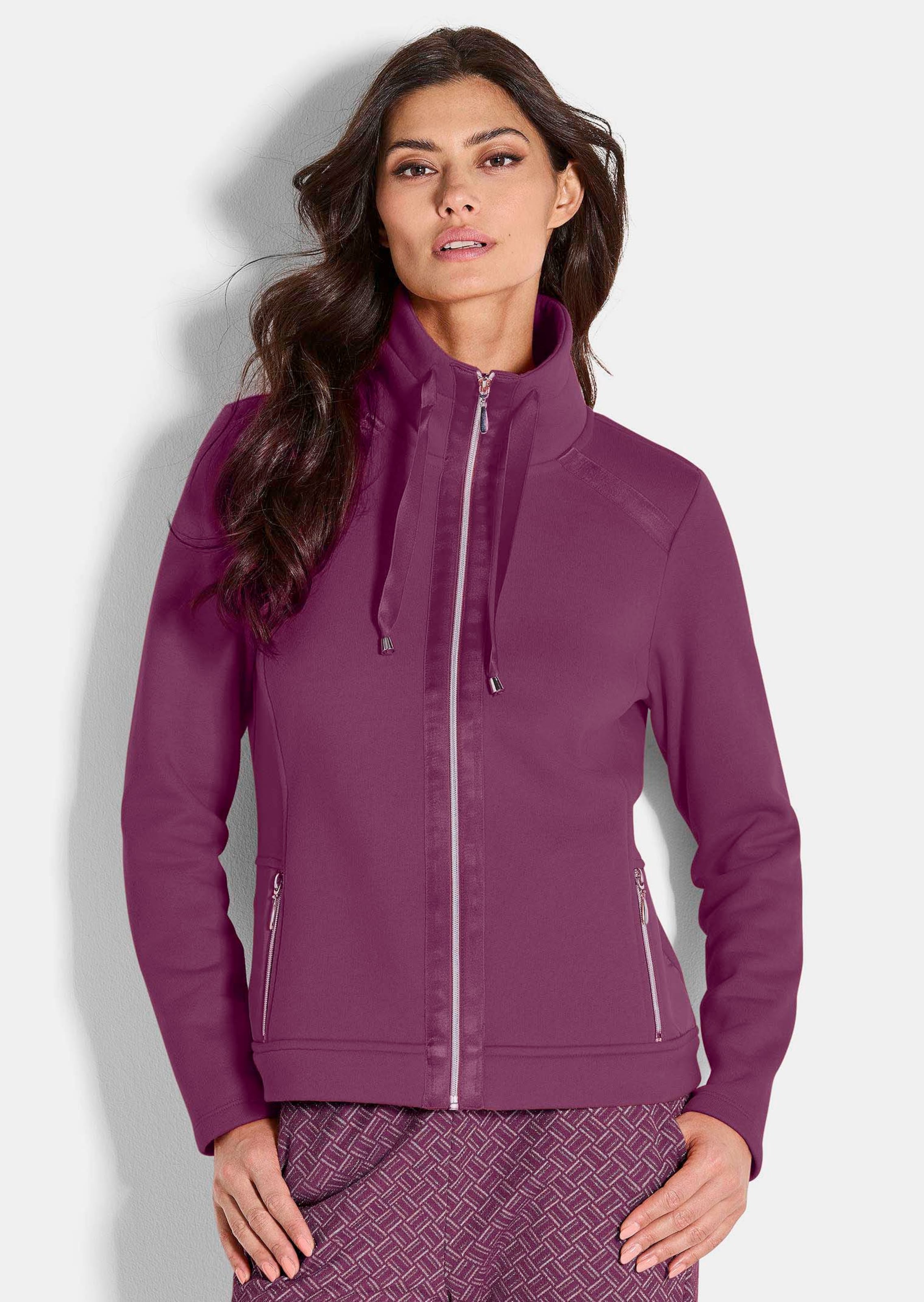 Schwere Sweatjacke mit Bändern