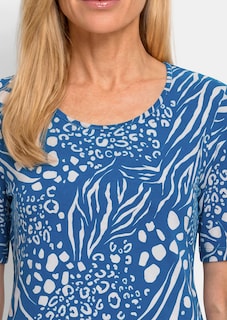 Shirt van viscose met modieuze animalprint thumbnail 5