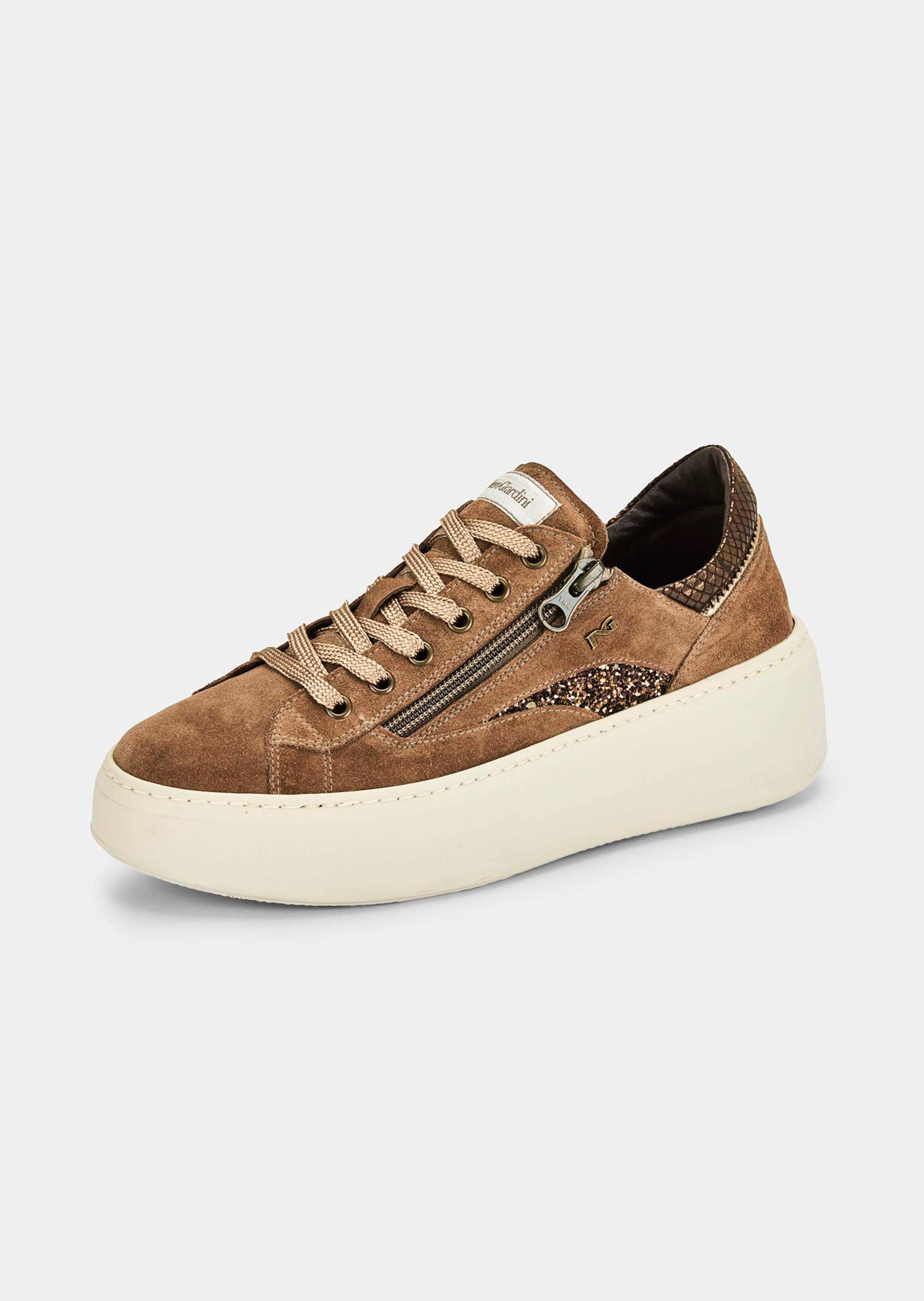 Trainers with subtle glitter accents