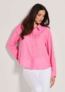Lange Hemdbluse aus Leinen thumbnail 2