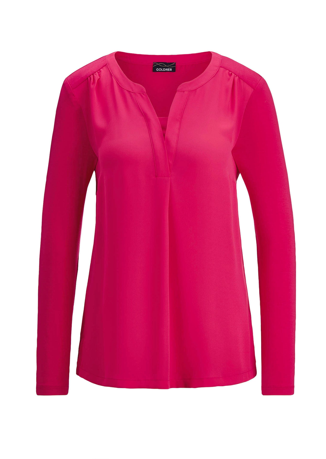 Elegantes Blusenshirt aus Jersey und Chiffon
