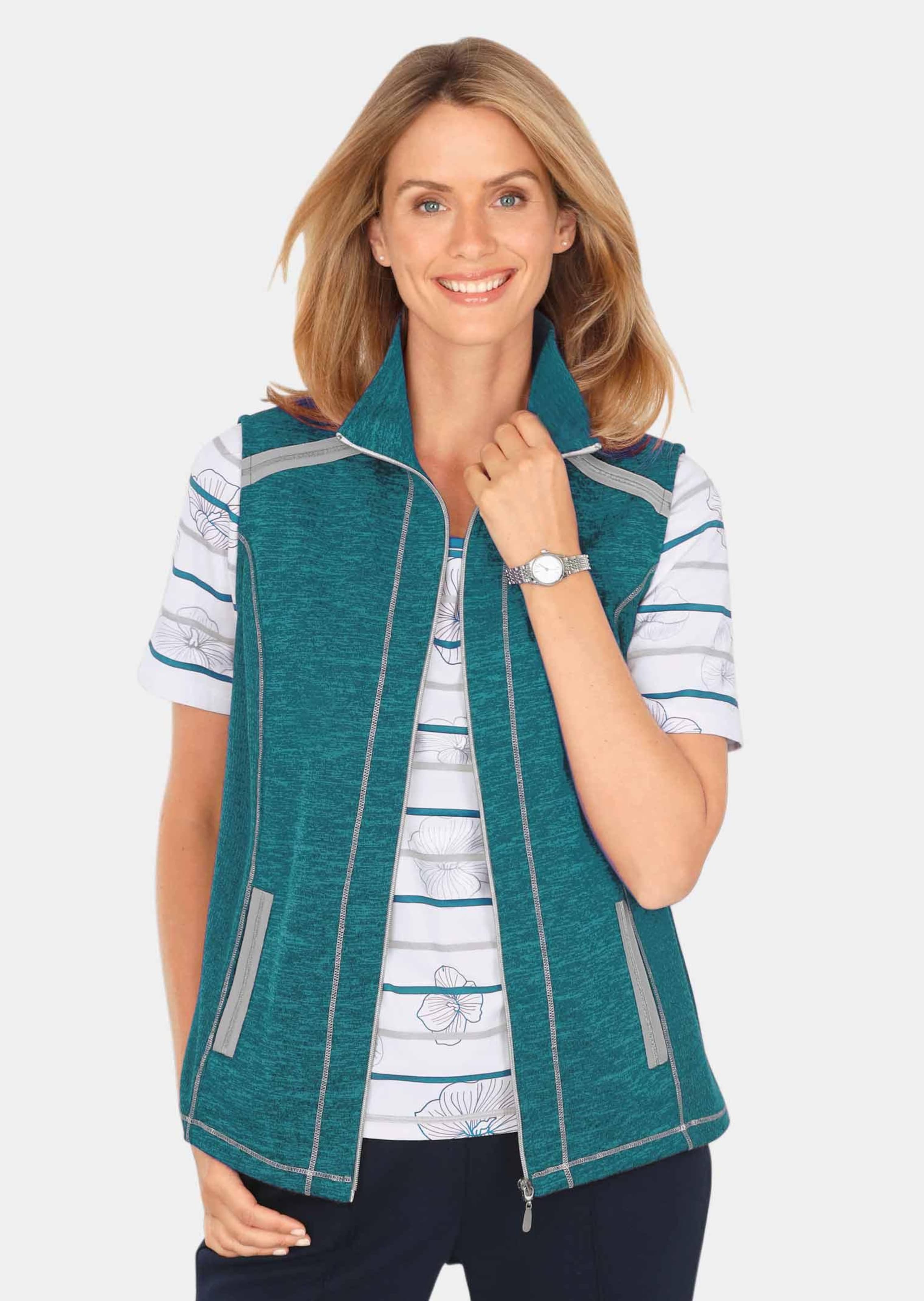 Vrijetijdsvest van warme tricot fleece met opstaande kraag