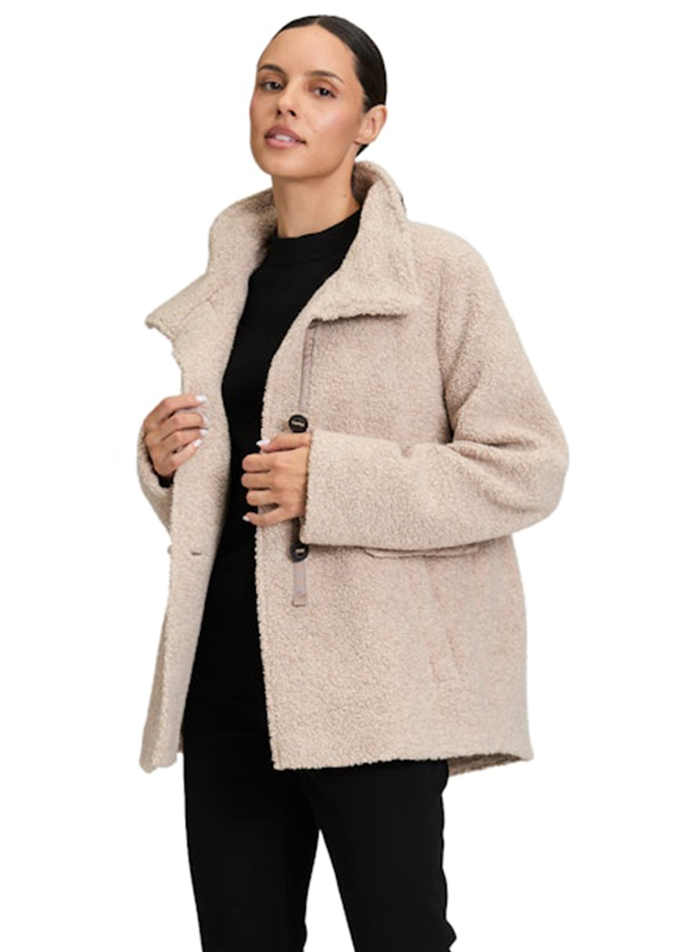 Veste laineuse, aspect peluche