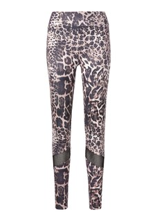 Leggings mit Blätter-Print und Mesheinsätzen thumbnail 2