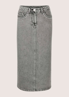 Jeansrock mit verzierten Eingriffstaschen thumbnail 7