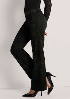 Pantalon en jersey floqué aspect dentelle thumbnail 5