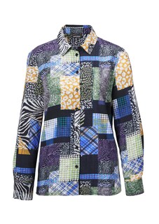 Gedessineerde blouse met patchpatroon thumbnail 6