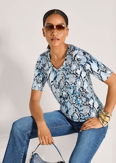 Rundhals-Shirt mit Reptil-Print thumbnail 5