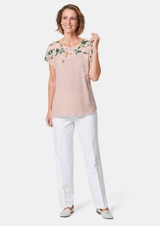 Luchtige blouse van chiffon met een bloemenprint thumbnail 2