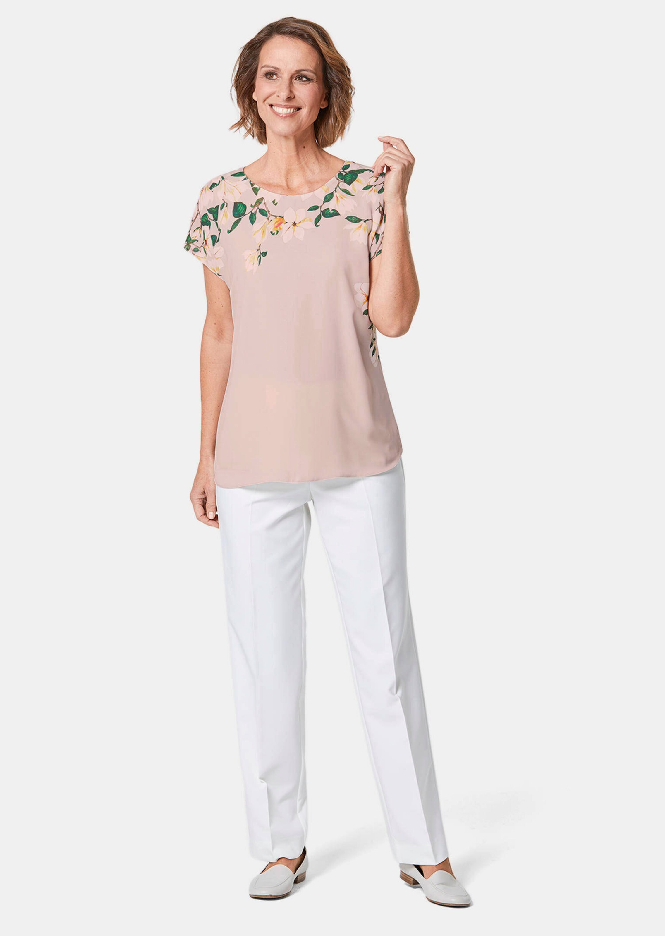 Luchtige blouse van chiffon met een bloemenprint thumbnail 2