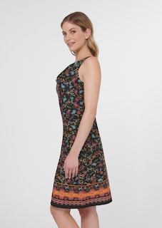 Bedrucktes Kleid mit Wasserfallausschnitt thumbnail 5