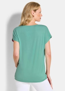 Blusenshirt mit Streifen und Blumen thumbnail 3