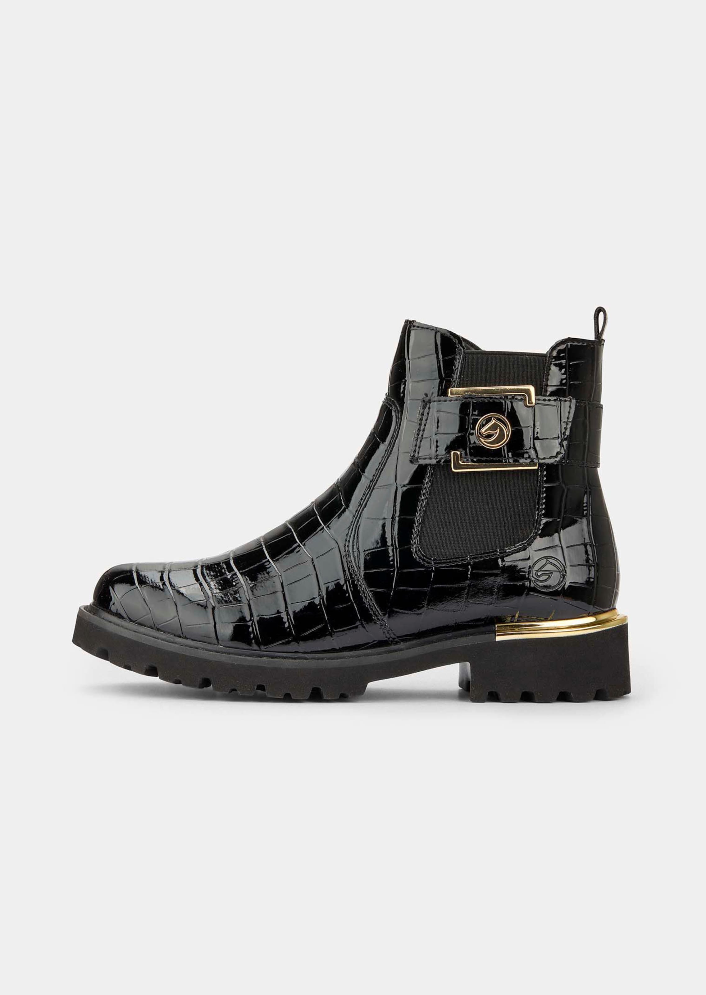 Bottines aspect vernis