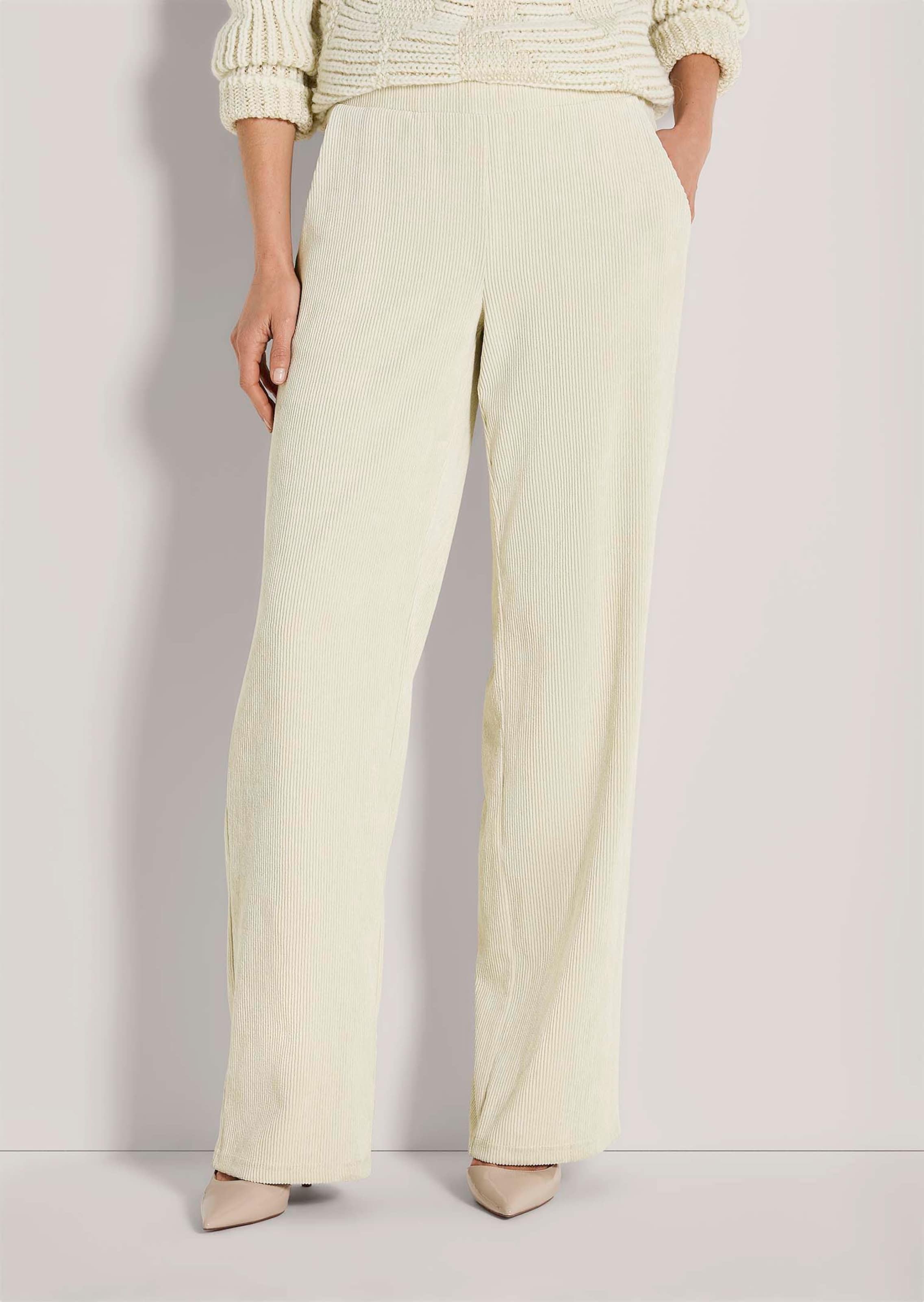 Wide-leg corduroy trousers