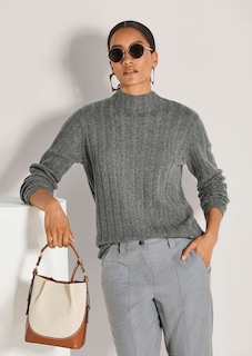 Cashmere stand-up collar jumper thumbnail 5