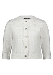 Kurzjacke mit floraler Lochstickerei thumbnail 6