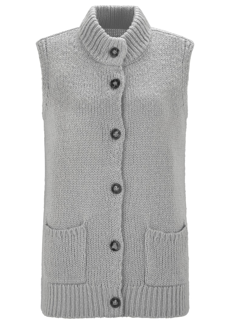 Lichtgewicht tricot vest met knoopsluiting