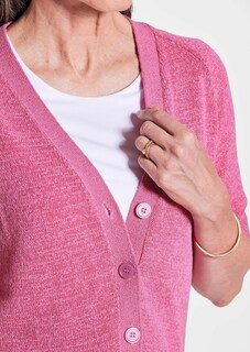 Strickjacke aus kühlem Bändchengarn thumbnail 5