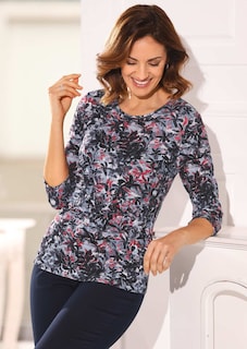 Raffiniertes Druckshirt mit 3/4-Arm thumbnail 5