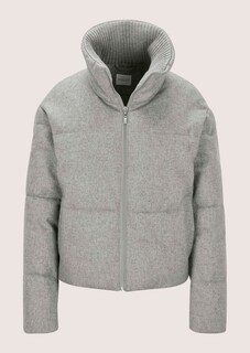 Winterwarm wattierte Steppjacke in edler Melange thumbnail 7