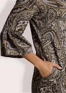 Paisley jurk in H-lijn en met volant mouwen thumbnail 6