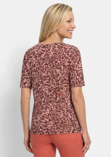 Viskoseshirt mit abstraktem Floraldruck thumbnail 3