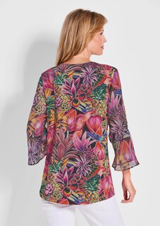 Blouseshirt met mouwen van fijn chiffon thumbnail 3