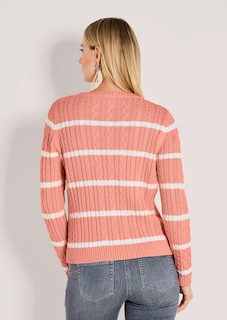 Strickpullover mit Zopfmuster thumbnail 3