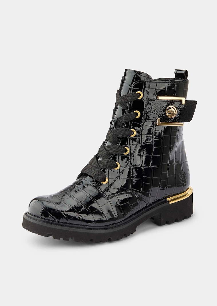 Bottines à motif reptile