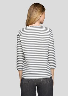 T-shirt à rayures avec imprimé scintillant devant thumbnail 3