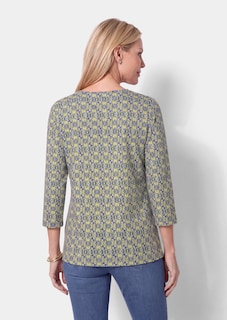 T-shirt en viscose à motif mosaïque géométrique thumbnail 3