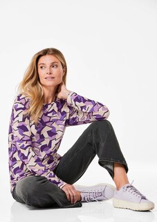 Langarmshirt mit auffälligem Muster thumbnail 4