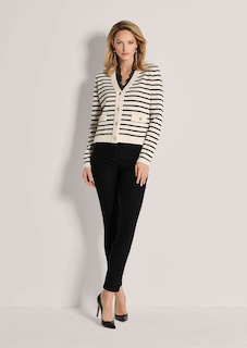 Cardigan à rayures avec boutons décoratifs thumbnail 3