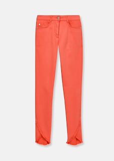 Schlanke Jeans mit Fransensaum thumbnail 7