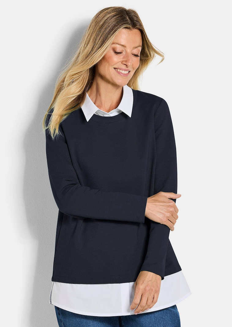 Sweat-shirt aspect 2-en-1